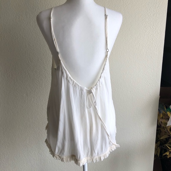 White singlet with lace and embroidery - Picture 2 of 4